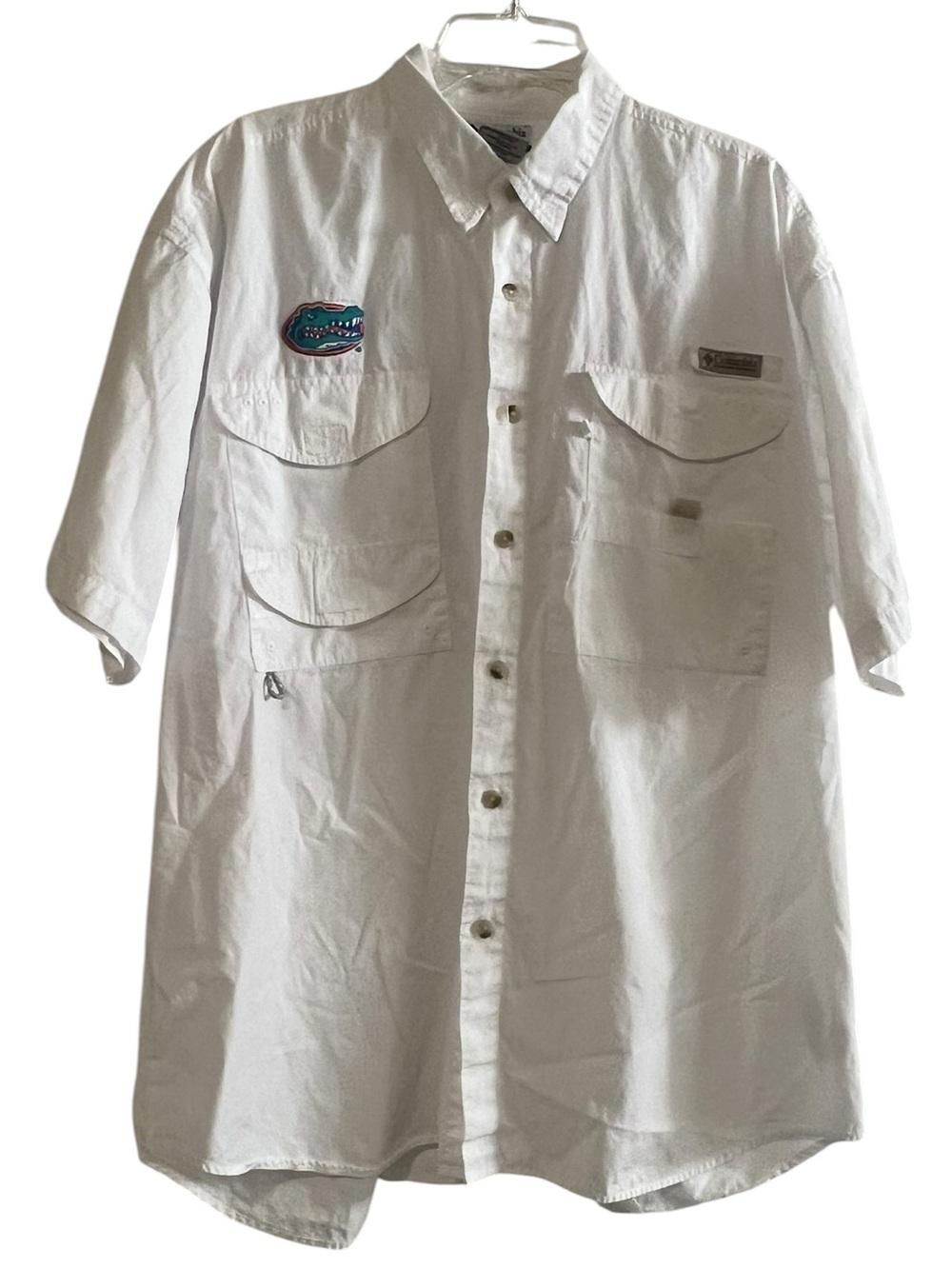 Columbia PFG University of Florida Gators Shirt White Men's Large